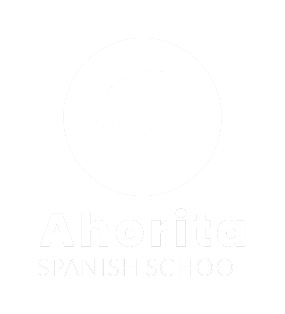 Ahorita Spanish School Transparent Logo White